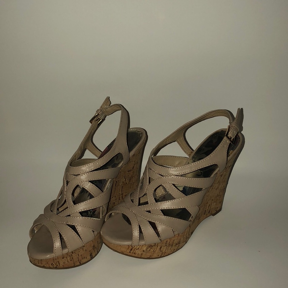 wedges, tan ( US SIZE 61/2